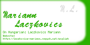 mariann laczkovics business card